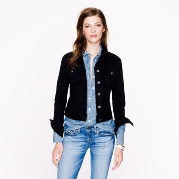 London Jean Jackets & Blazers - Stretch black jean jacket